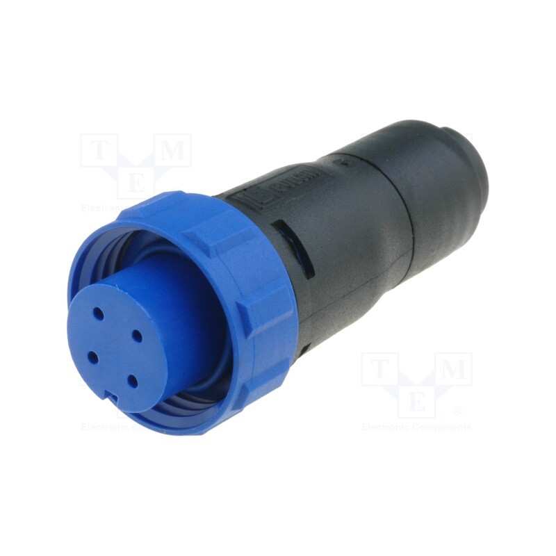 1 pcs x BULGIN - PX0410/04S/4550 - Connector: circular, plug, female, PIN: 4, w/o contacts, for cable
