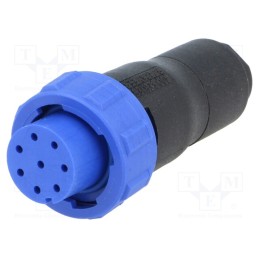 1 pcs x BULGIN - PX0410/08S/6065 - Connector: circular, plug, female, PIN: 8, w/o contacts, for cable