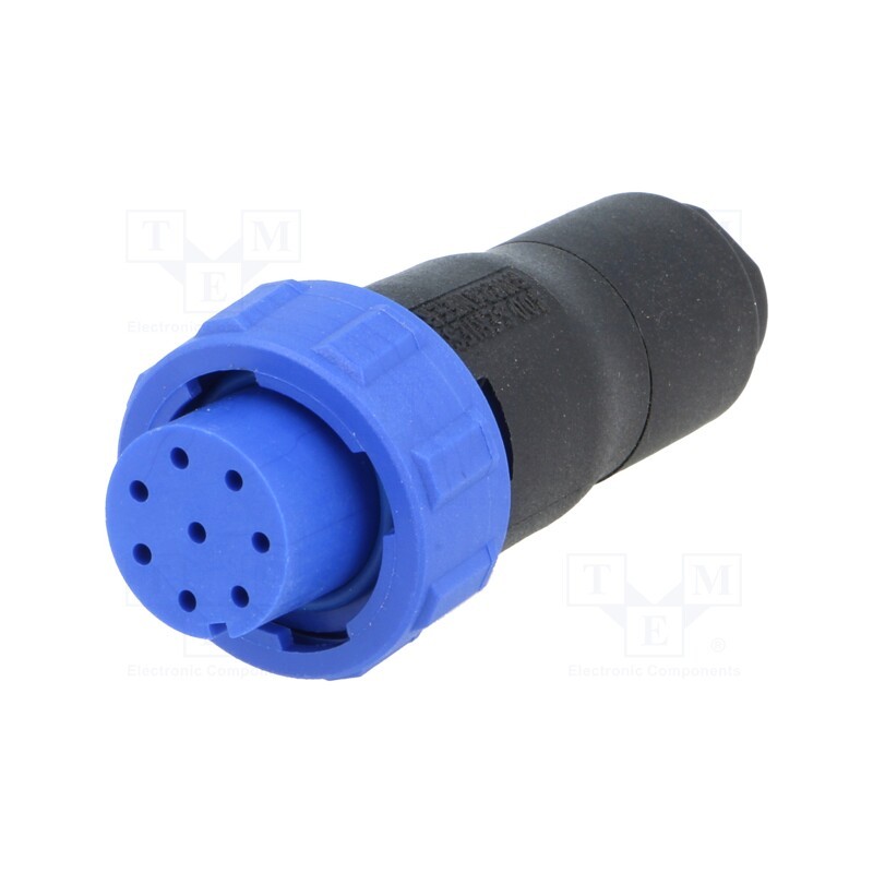 1 pcs x BULGIN - PX0410/08S/6065 - Connector: circular, plug, female, PIN: 8, w/o contacts, for cable