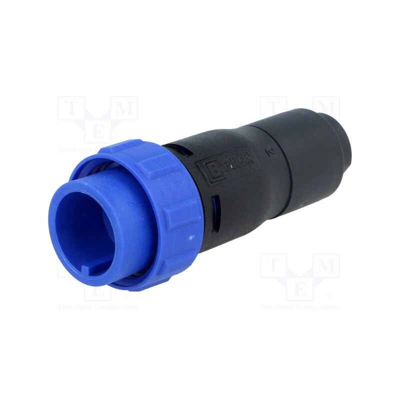 1 pcs x BULGIN - PX0410/06P/4550 - Connector: circular, plug, male, PIN: 6, w/o contacts, for cable