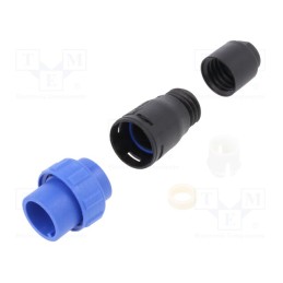 1 pcs x BULGIN - PX0410/04P/6065 - Connector: circular, plug, male, PIN: 4, w/o contacts, for cable