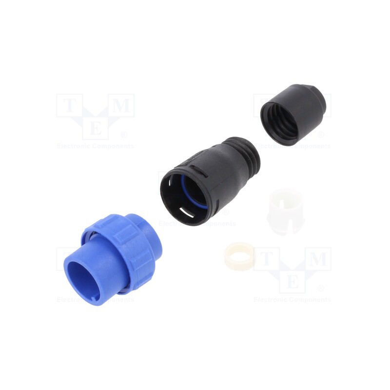 1 pcs x BULGIN - PX0410/04P/6065 - Connector: circular, plug, male, PIN: 4, w/o contacts, for cable