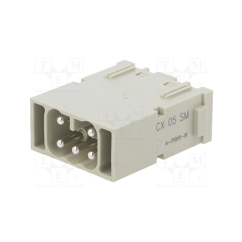 1 pcs x ILME - CX 05 SM - Connector: HDC, module, male, MIXO, PIN: 5, with contacts, 16A, 400V