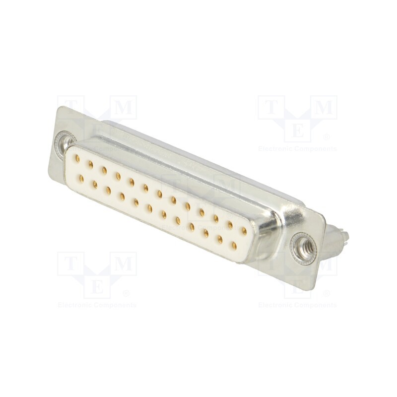 1 pcs x Deltron AG - DTS25SY/2M86UN - D-Sub, PIN: 25, socket, female, on PCBs,PCB snap, straight, THT
