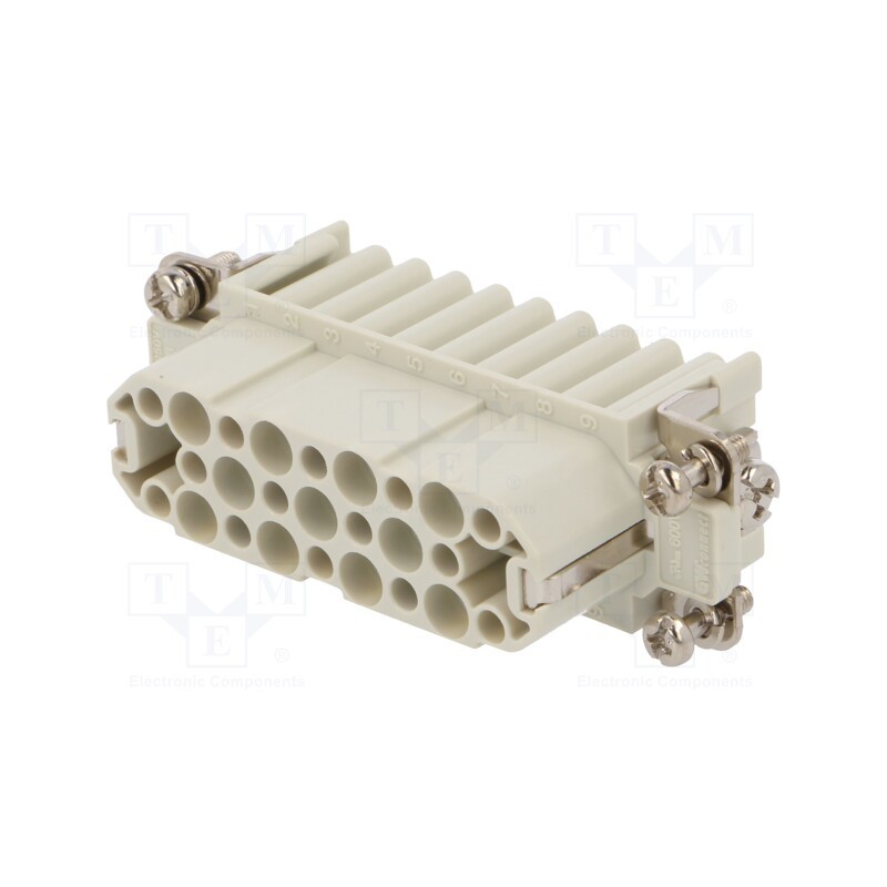 1 pcs x MOLEX - 93601-0099 - Connector: HDC, contact insert, female, S-D, PIN: 25, size 16A, 10A