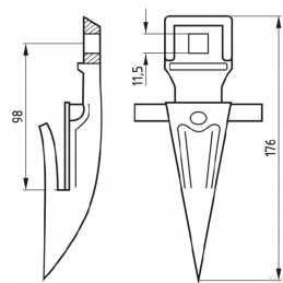 Claas 522182 single header bayonet