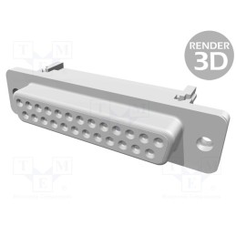1 pcs x HARTING - 9663186502 - D-Sub, PIN: 25, plug, female, for ribbon cable, IDC, UNC 4-40