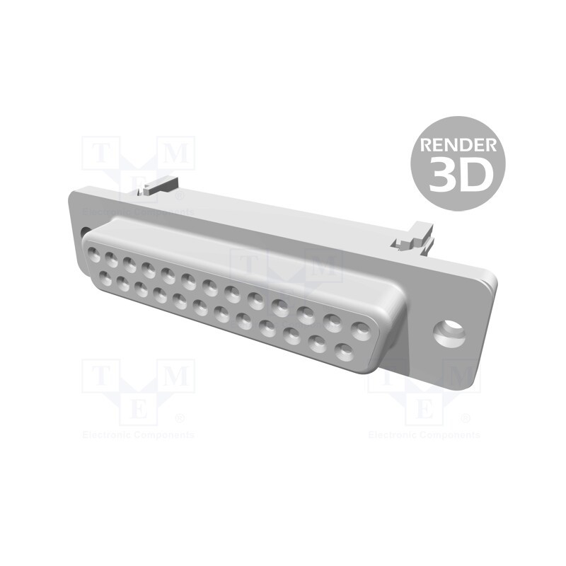 1 pcs x HARTING - 9663186502 - D-Sub, PIN: 25, plug, female, for ribbon cable, IDC, UNC 4-40