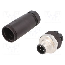 1 pcs x WEIDMu00dcLLER - 1807340000 SAIS-4/9 - Plug, M12, PIN: 4, male, A code-DeviceNet / CANopen, for cable