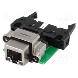 1 pcs x Amphenol Communications Solutions - MRJR-5580-01 - Socket, adapter, PIN: 8, with LED, gold-plated, Layout: 8p8c, IP68