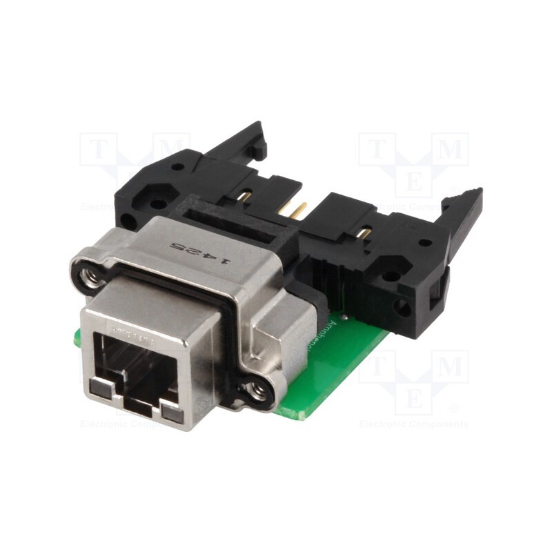 1 pcs x Amphenol Communications Solutions - MRJR-5580-01 - Socket, adapter, PIN: 8, with LED, gold-plated, Layout: 8p8c, IP68