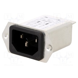 1 pcs x SCHURTER - 5120.1000.0 - Connector: AC supply, socket, male, 1A, 250VAC, IEC 60320, C14 (E)