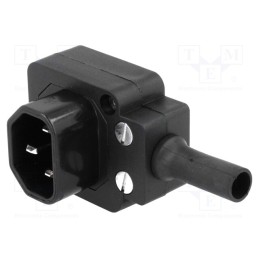 1 pcs x BULGIN - PX0685 - Connector: AC supply, plug, male, 10A, 250VAC, IEC 60320, C14 (E)