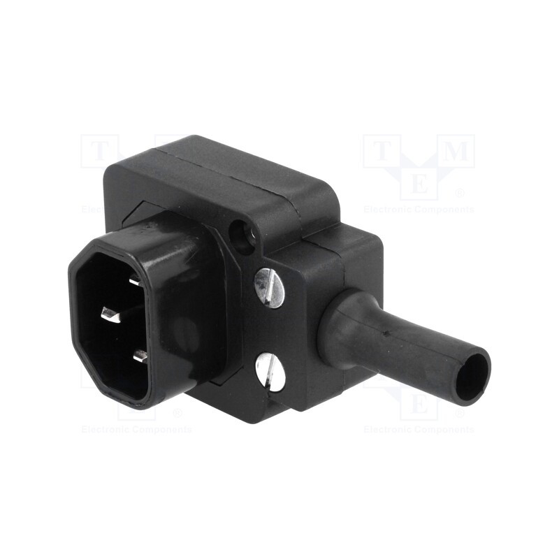 1 pcs x BULGIN - PX0685 - Connector: AC supply, plug, male, 10A, 250VAC, IEC 60320, C14 (E)