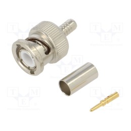 1 pcs x AMPHENOL RF - 031-326 - Plug, BNC, male, straight, 50Ω, crimped, for cable, PTFE, -65÷165°C