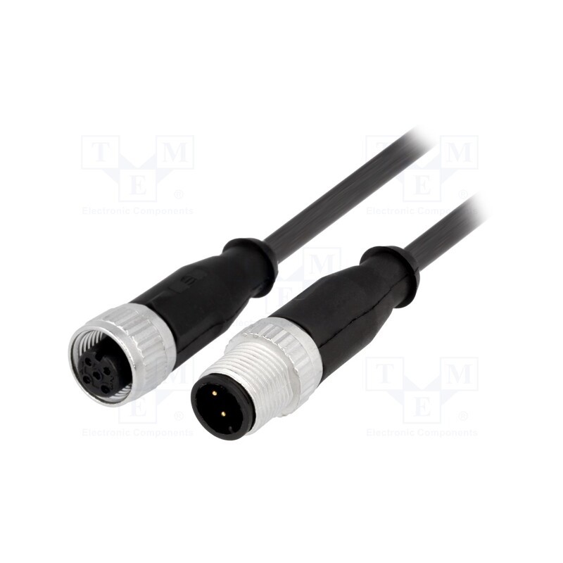 1 pcs x HARTING - 21348485390005 - Cable: for sensors/automation, PIN: 3, M12-M12, 0.5m, plug, plug