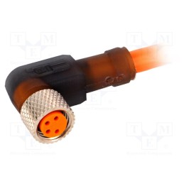 1 pcs x LUMBERG AUTOMATION - 11331 RKMWV 4-07/5 M - Connector: M8, 5m, female, PIN: 4, angled 90°, plug, PVC