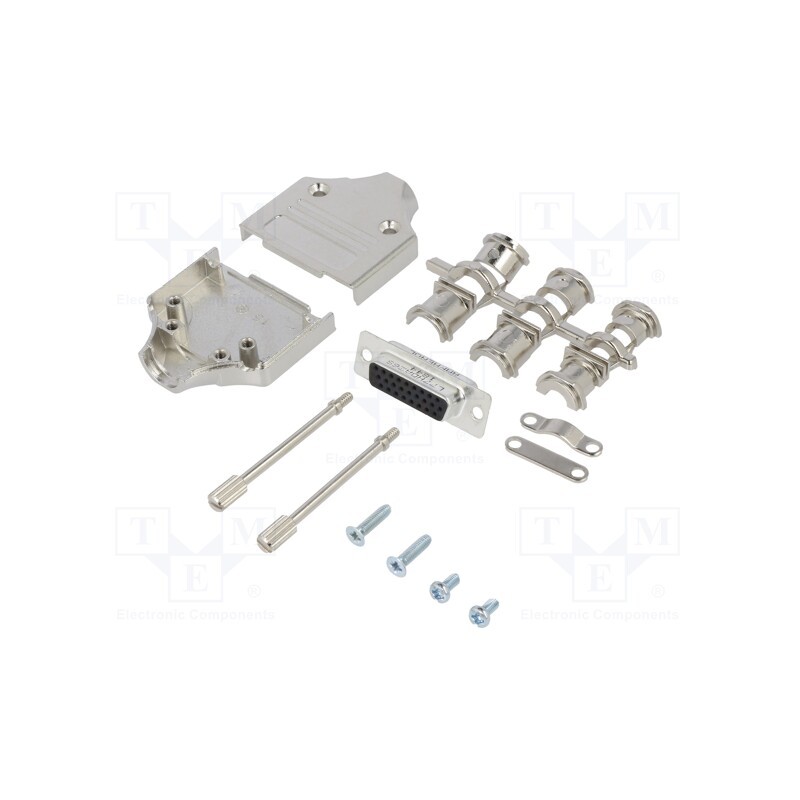 1 pcs x Amphenol Communications Solutions - L17MHDM15+L77HDA26S - D-Sub HD, PIN: 26, female, straight, soldering, for cable, UNC