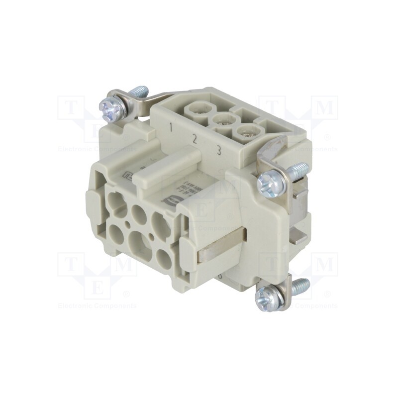 1 pcs x HARTING - 9330062701 - Connector: HDC, contact insert, female, Han E®, PIN: 6, 6+PE, 16A