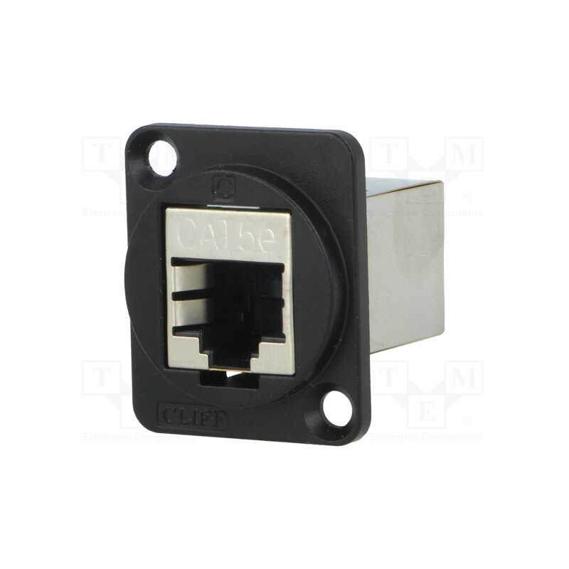 1 pcs x CLIFF - CP30220SMB - Coupler, FT, Cat: 5e, shielded, Layout: 8p8c, 19x24mm, Mat: metal