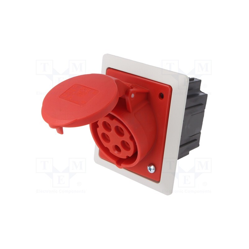 1 pcs x PCE - 415-6PKR - Connector: AC supply 3-phase, socket, female, 16A, 400VAC, IP44