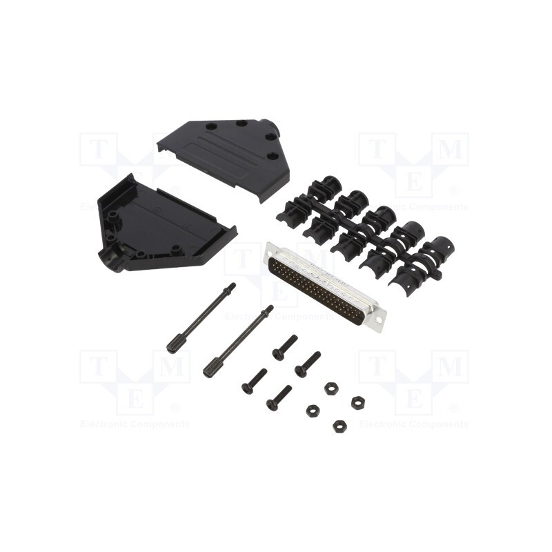 1 pcs x Amphenol Communications Solutions - L17DTPK-P-37+L717HDC62P - D-Sub HD, PIN: 62, male, straight, soldering, for cable, g