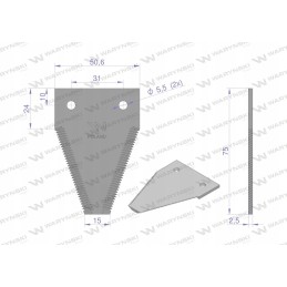 Harvesting knife blades Warynski rapeseed strip