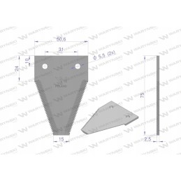 Harvesting knife blades Warynski rapeseed strip