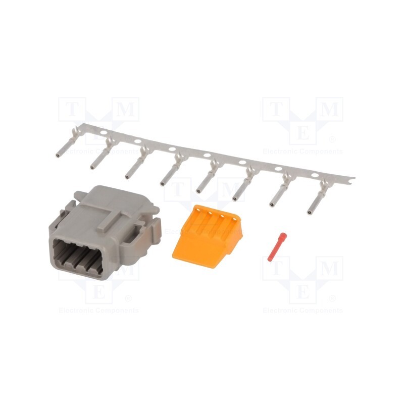 1 pcs x DEUTSCH - S-DTM 06-08 SA - Connector: wire-wire, DTM, female, plug, for cable, PIN: 8, crimped