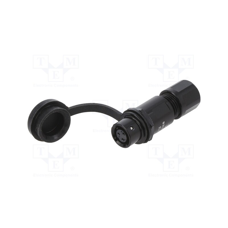 1 pcs x WEIPU - SA611/S3B - Plug, SA6, female, PIN: 3, IP67, 3.5÷4mm, 3A, soldering, for cable