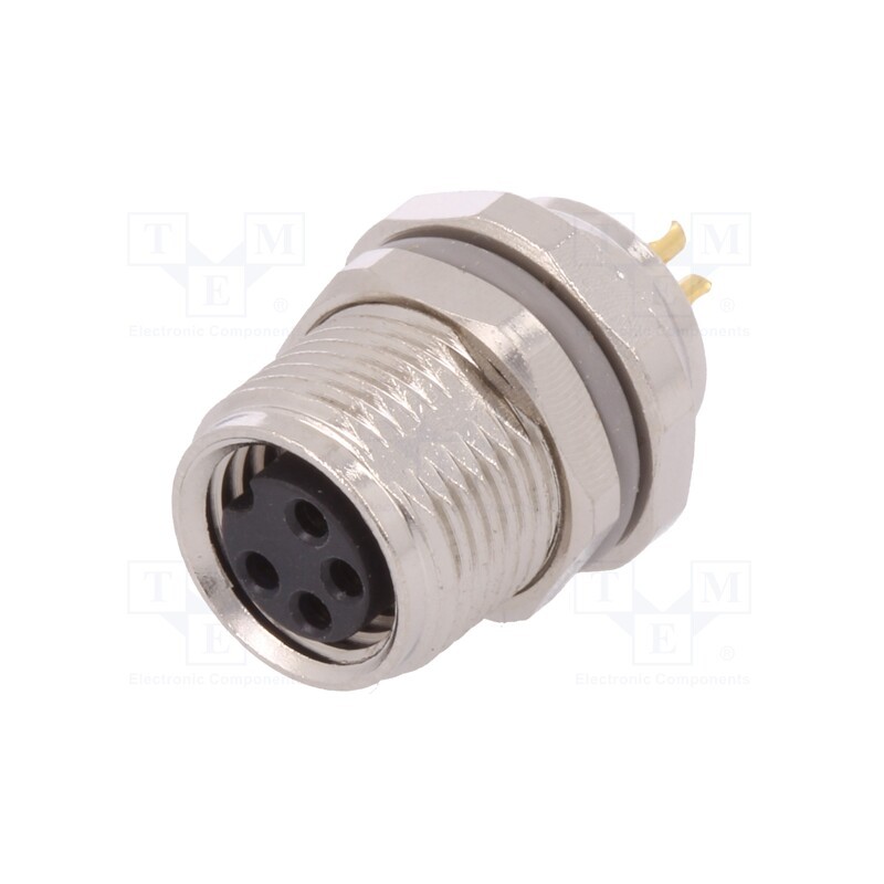 1 pcs x TE Connectivity - T4031017041-000 - Connector: M8, female, PIN: 4, unshielded, socket, IP67, 30V