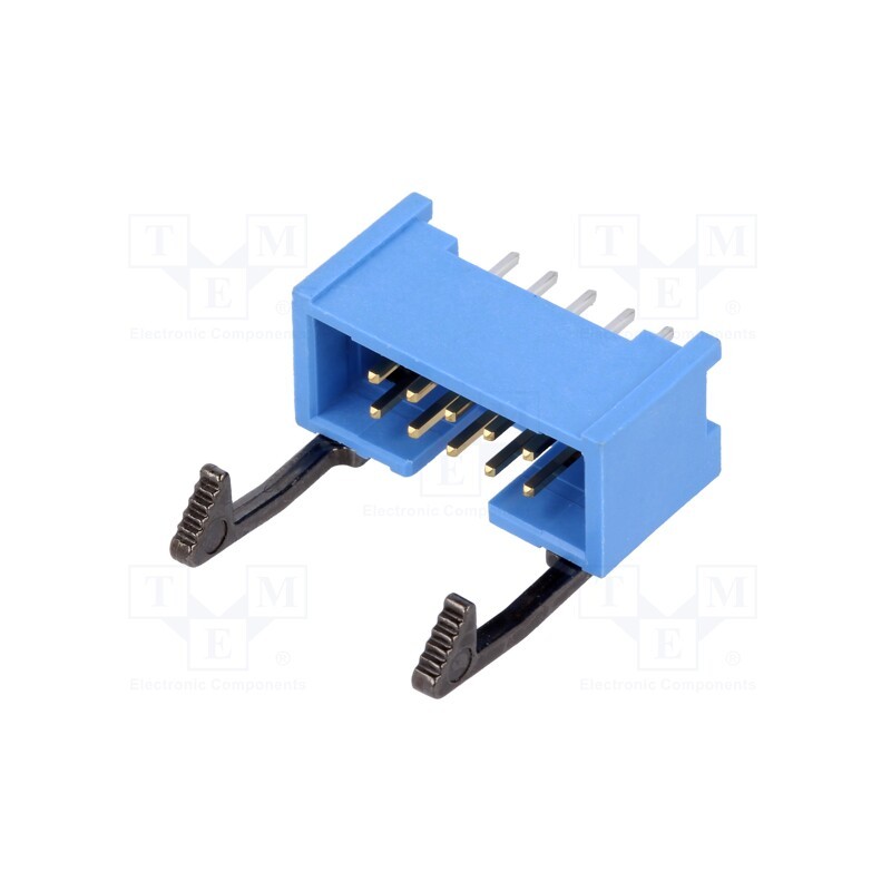 1 pcs x TE Connectivity - 2-1761606-3 - Socket, IDC, male, PIN: 10, straight, snapped-in, THT, gold-plated