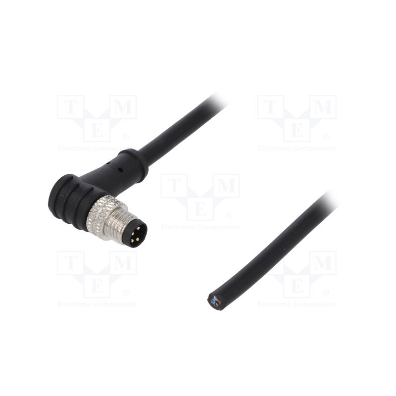 1 pcs x DEGSON ELECTRONICS - PM-M8A-04P-MM-SR7A01-00A(H) - Connector: M8, male, PIN: 4, angled 90°, plug, 3A, IP65,IP67, 30V, 1m
