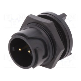 1 pcs x BULGIN - PXP4013/02P/PC - Connector: circular, socket, male, PIN: 2, Buccaneer 4000, THT, 10A