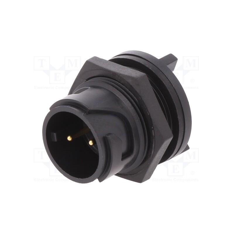 1 pcs x BULGIN - PXP4013/02P/PC - Connector: circular, socket, male, PIN: 2, Buccaneer 4000, THT, 10A