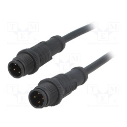 1 pcs x AMPHENOL LTW - MSDP04ML-SDPML-SD001 - Cable: for sensors/automation, PIN: 4, M12-M12, D code-Ethernet