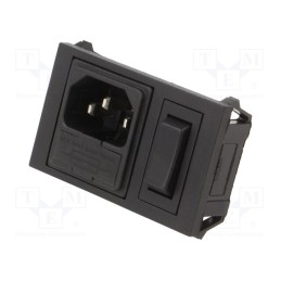 1 pcs x BULGIN - BZH01/Z0000/01 - Connector: AC supply, socket, male, 10A, 250VAC, IEC 60320, C14 (E)