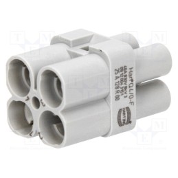 1 pcs x HARTING - 9120043151 - Connector: HDC, contact insert, female, Han Q, PIN: 4, size 3A, 40A