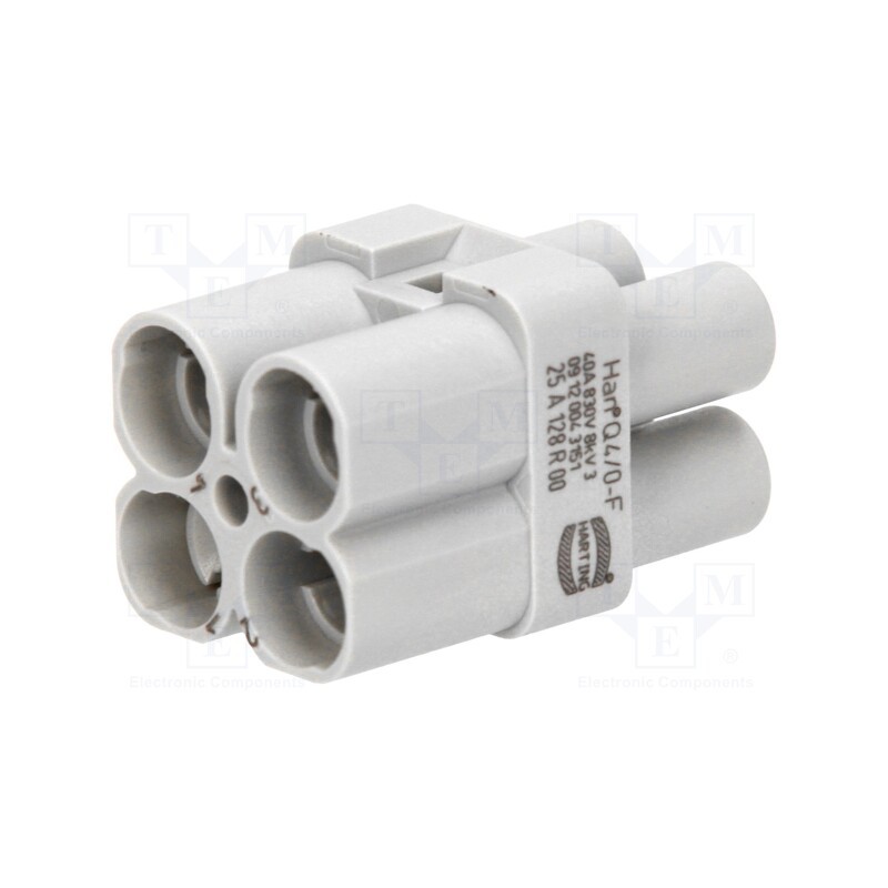 1 pcs x HARTING - 9120043151 - Connector: HDC, contact insert, female, Han Q, PIN: 4, size 3A, 40A