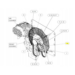 Multi V-ribbed belt cat backhoe loader f series cva