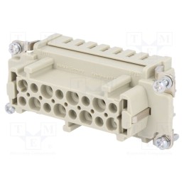 1 pcs x HARTING - 9330162702 - Connector: HDC, contact insert, female, Han E®, PIN: 16, 16+PE, 16A