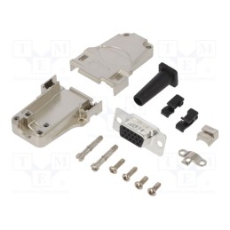 1 pcs x Amphenol Communications Solutions - L17DTZF09-RG+L77HDE15S - D-Sub HD, PIN: 15, female, straight, soldering, for cable, 