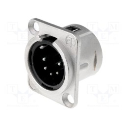 1 pcs x NEUTRIK - NC5MD-L-1 - Socket, XLR, male, PIN: 5, flange (2 holes),for panel mounting