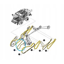 New Holland CX 84045256 22x2650 cnh deflector belt
