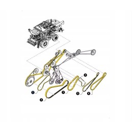 New Holland CX 84045256 22x2650 cnh deflector belt