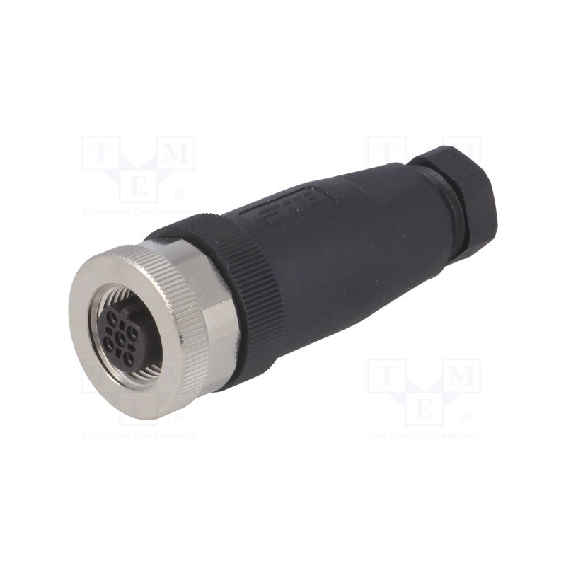 1 pcs x TE Connectivity - T4110401051-000 - Plug, M12, PIN: 5, female, B code-Profibus, for cable, IP67, 60V, 4A