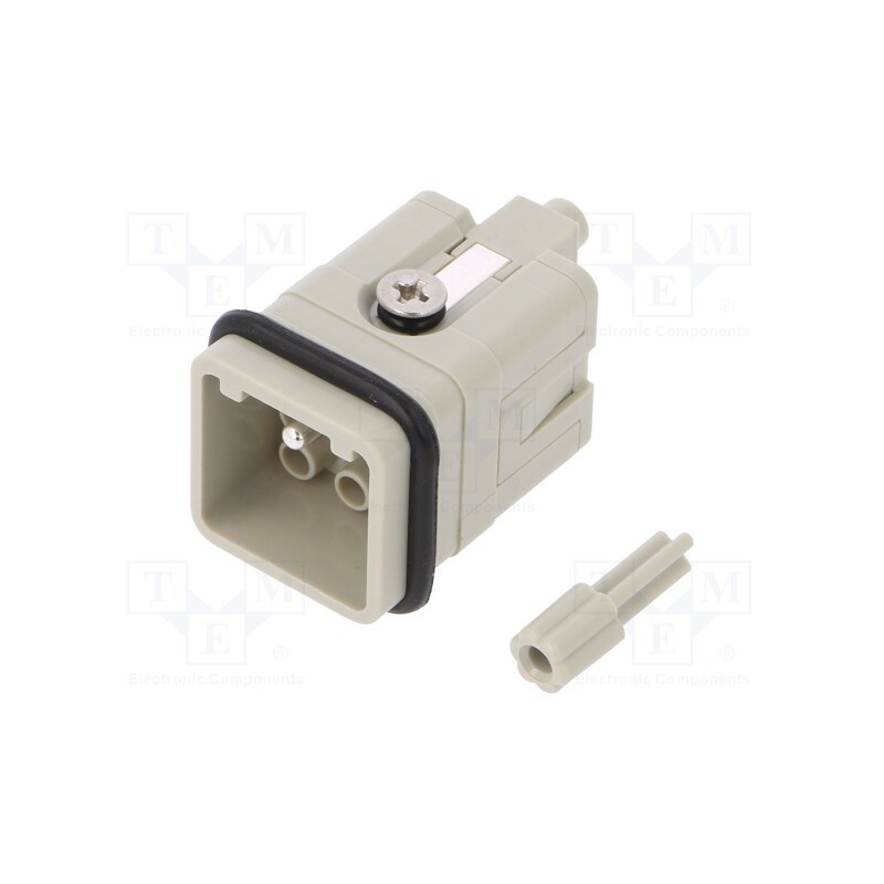 1 pcs x TE Connectivity - HQ-007-M - Connector: HDC, male, HQ, PIN: 8, 7+PE, size 1, w/o contacts, 10A