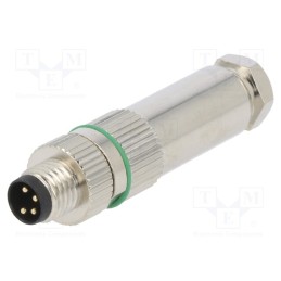 1 pcs x DEGSON ELECTRONICS - PASH-M8A-04P-MM-SL7001-00A(H) - Connector: M8, male, PIN: 4, straight, for cable, plug, 3A, IP65,IP