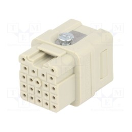 1 pcs x HARTING - 9120213101 - Connector: HDC, contact insert, female, Han Q, PIN: 21, size 3A