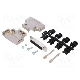 1 pcs x ENCITECH - 6355-0010-13 - D-Sub, PIN: 25, plug, female, soldering, for cable, black